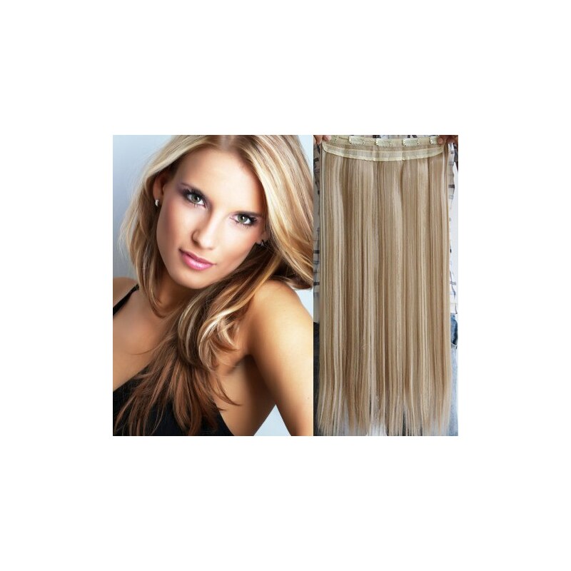 Clipinhair Clip in REMY vlasový pás 63cm rovný - platina / svetlé 21057087