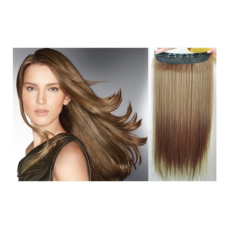 Clipinhair Clip in REMY vlasový pás 43cm rovný - svetlo hnedá 21057132