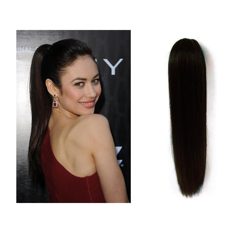 Clipinhair Clip in cop so štipcom rovný 60 cm - čierny 21057209