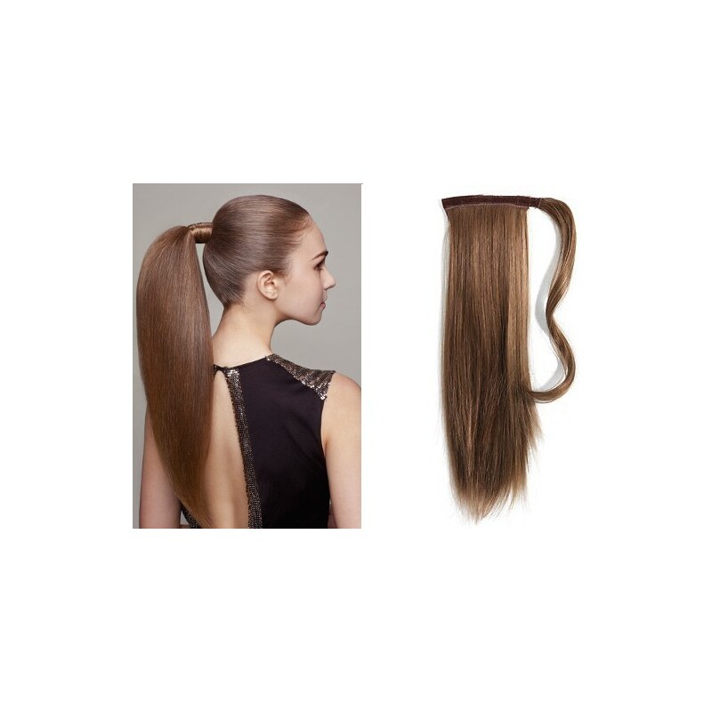 Clipinhair CLIP IN COP 100% ĽUDSKÉ REMY VLASY 60CM - STREDNE HNEDÉ 21057186
