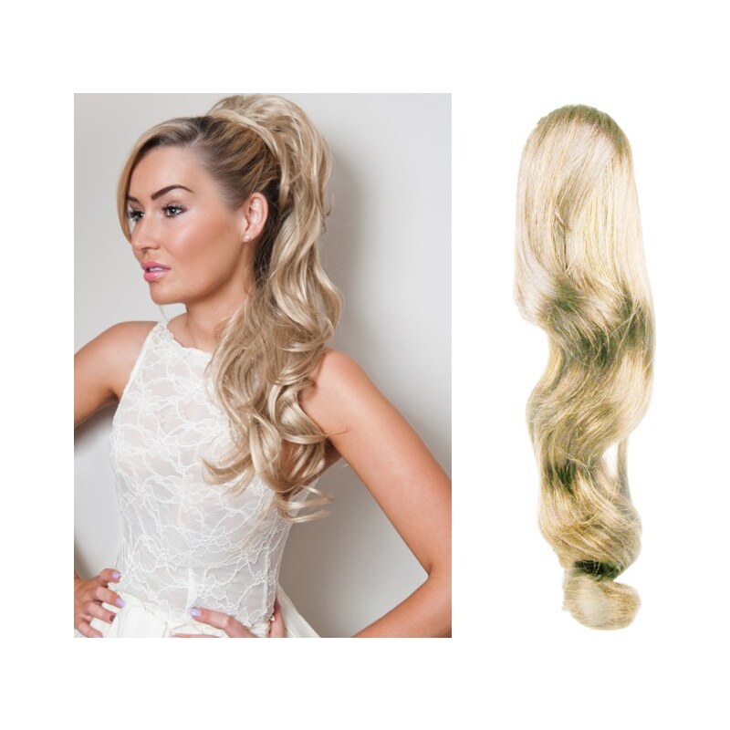 Clipinhair Clip in cop so štipcom vlnitý 60 cm - platina 21057203