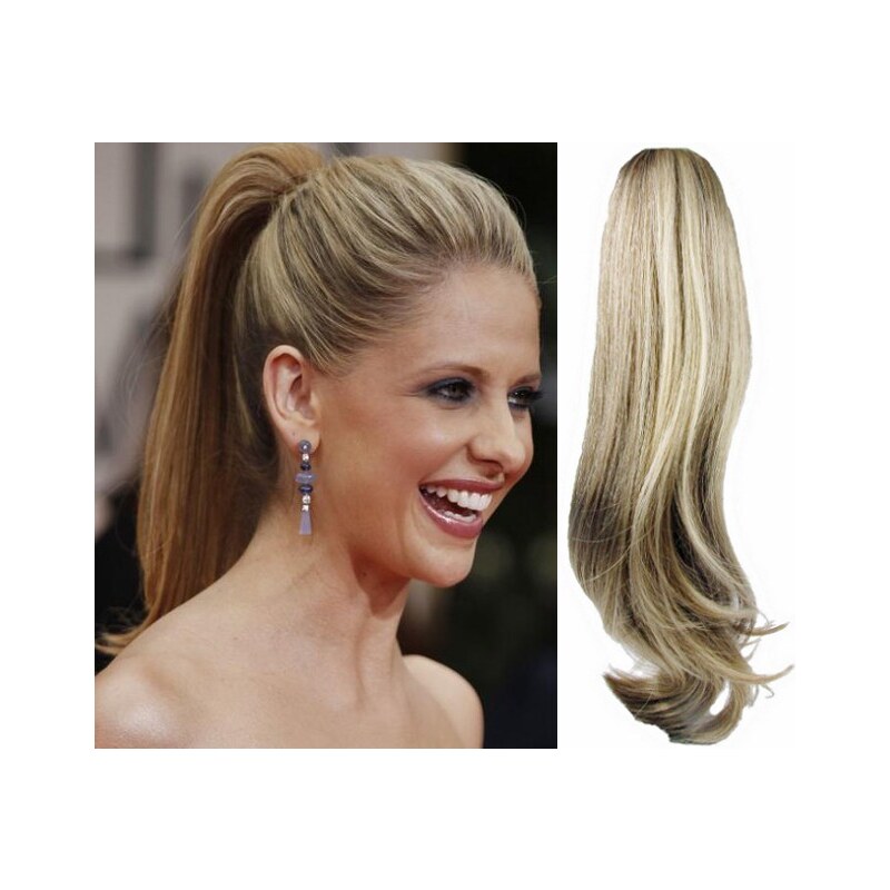 Clipinhair Clip in cop so štipcom rovný 60 cm - platina/svetlo hnedá 21057206