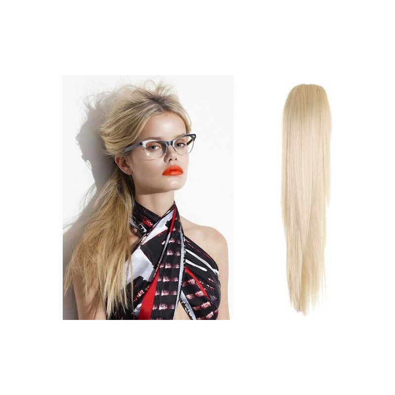 Clipinhair Clip in cop so štipcom rovný 60 cm - platina 21057207
