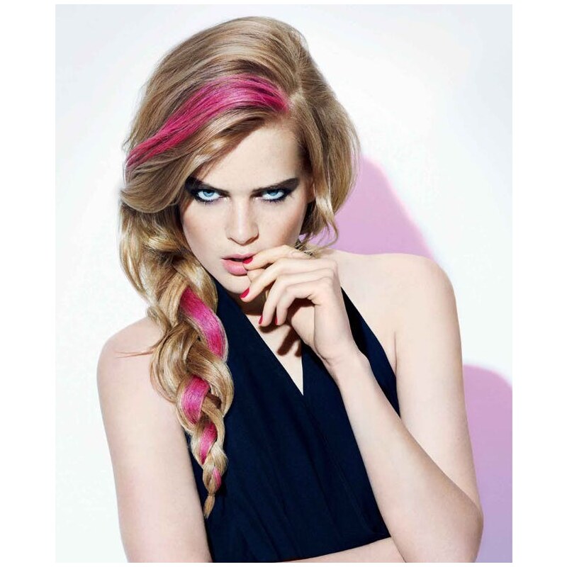 Clipinhair Clip in pramienok - REMY 100% ľudské vlasy - ružová 21057565