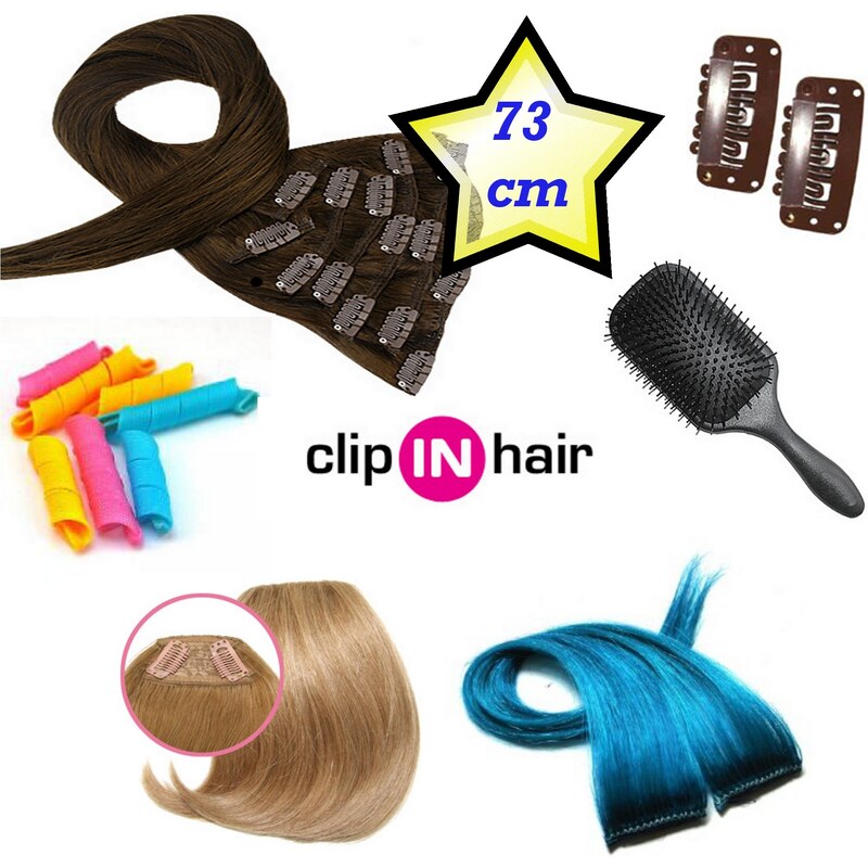 Clipinhair Clip in deluxe balíček - clip vlasy 73cm REMY pravé ľudské 21057481