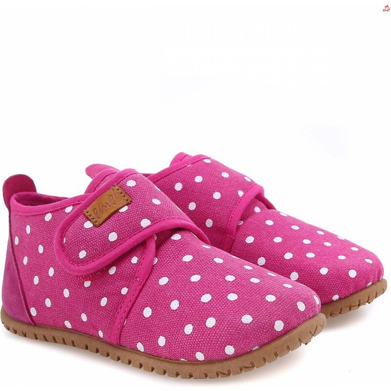 Domáca obuv EMEL 100-9 ružová s bodkami 46771021