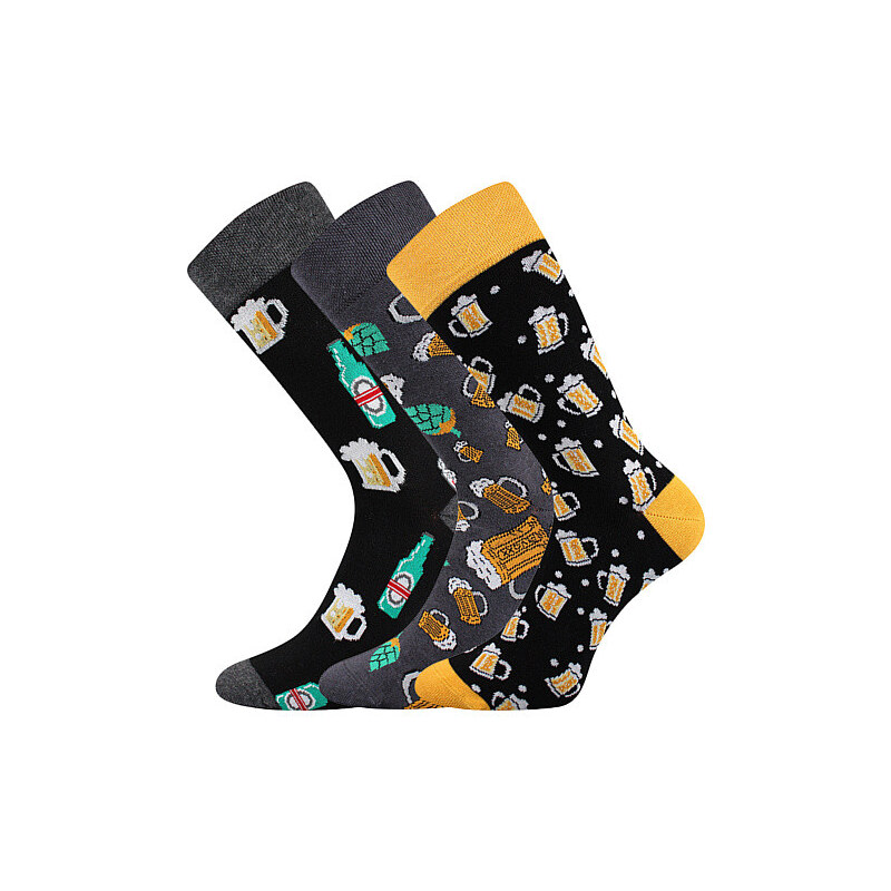 3PACK veselé ponožky Lonka viacfarebné (Debox mix E) 65545542