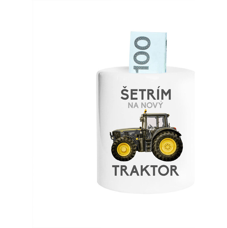 E-shop Garibald Šetrím na nový traktor - Keramická pokladnička s