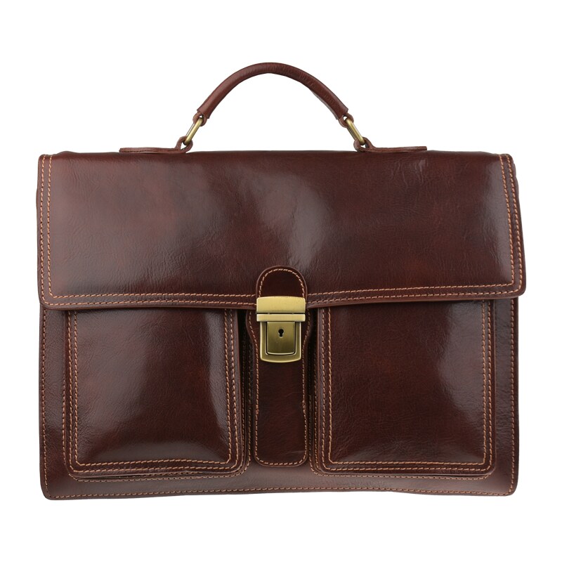 Kožená aktovka Porzia Marrone hnedá NovaKabelka.sk 45671019