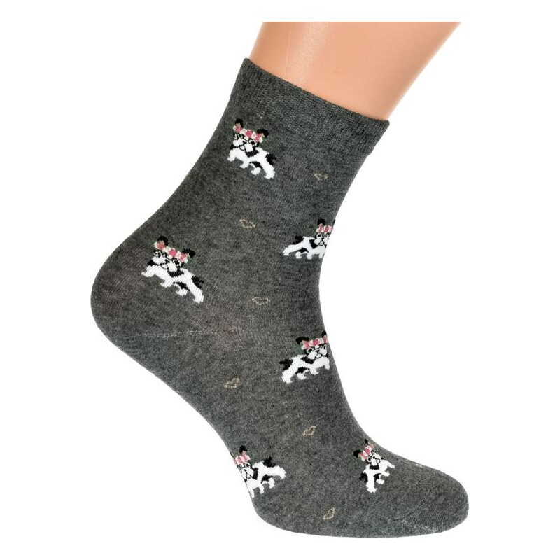 AURA.VIA Tmavo-sivé ponožky MUIS 21201880