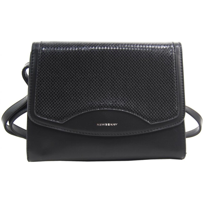 Čierna crossbody dámska kabelka v hadím dizajne NEW BERRY 21217315