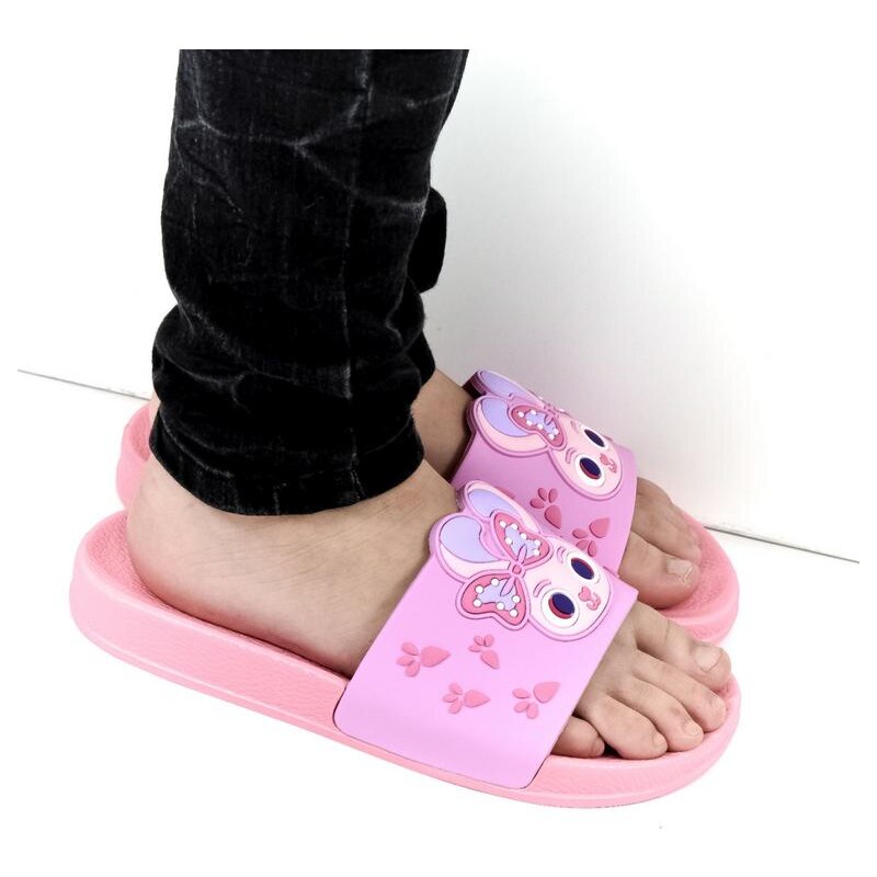 WINK Detské svetlo-ružové šľapky REBBI 21222721