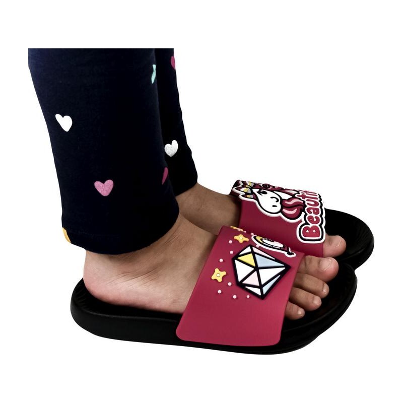 WINK Detské tmavo-ružové šľapky BEAUTIFUL 21222727