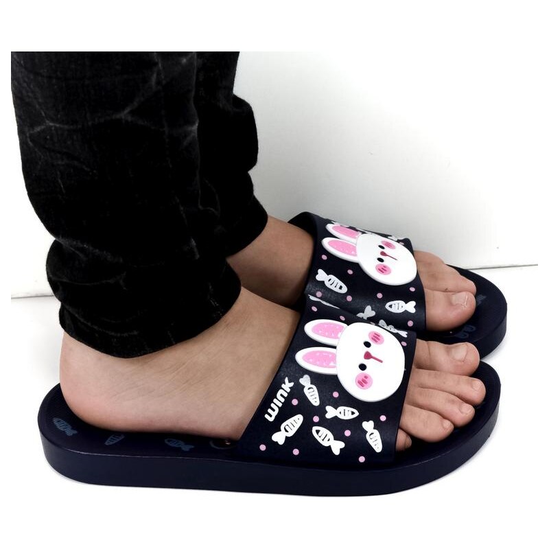 WINK Detské tmavo-modré šľapky RABI 21222730