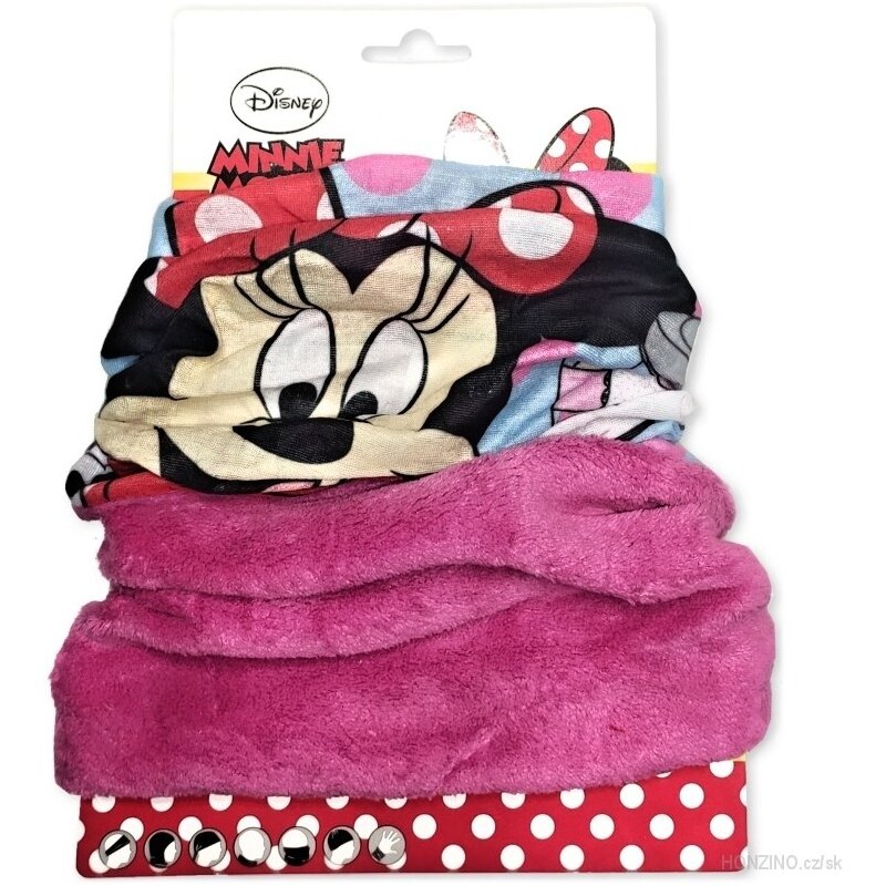 Setino Detský / dievčenský nákrčník / multifunkčná šatka Minnie Mouse - Disney