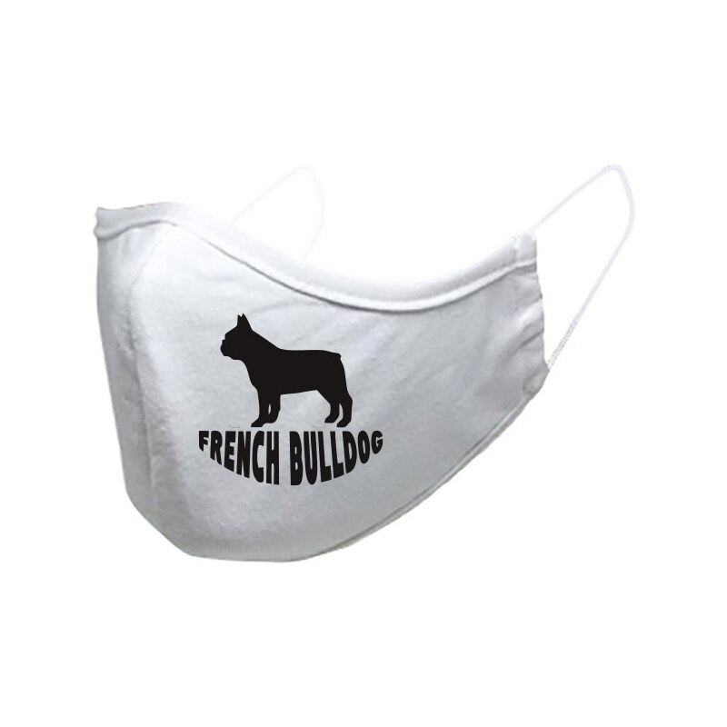 T-ričko Francúzsky buldoček s nápisom, ochranné rúško 3-vrstvové s 21243736