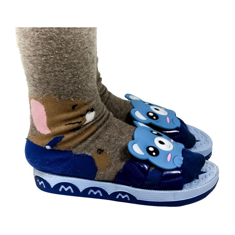 JOHN-C Detské modré šľapky MACI 21252064