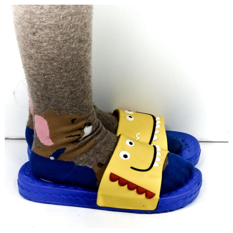 JOHN-C Detské žlté šľapky CROCO 21252057