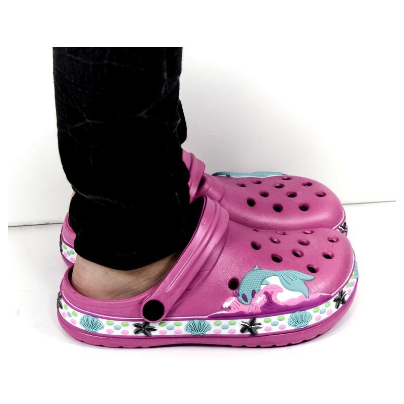 JOHN-C Detské tmavo-ružové crocsy SEA 21252068