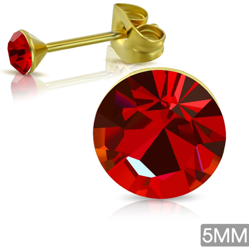 CITY STORM Náušnice s červeným očkom 66853660