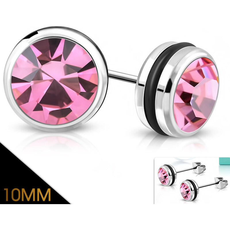 CITY STORM Napichovacie náušnice z chirurgickej ocele v l3.5žku ružové 66853615