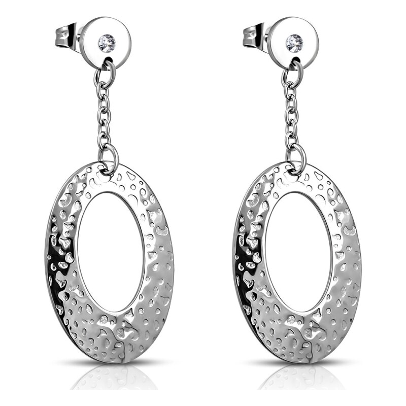 CITY STORM Náušnice z chirurgickej ocele oválny tvar antický vzor 66853740