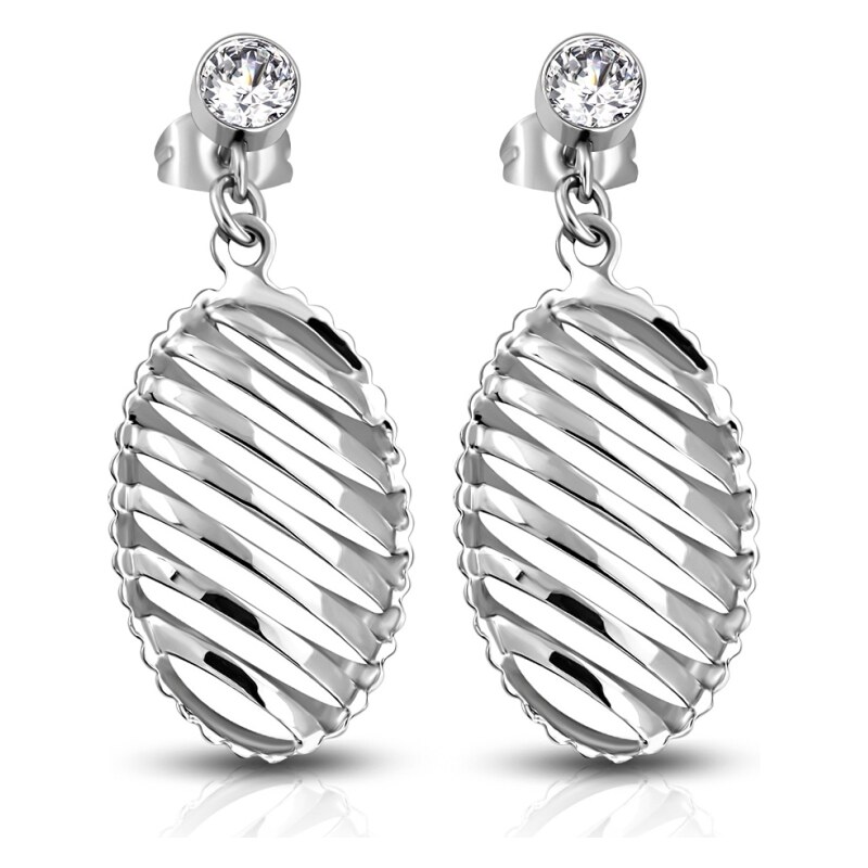 CITY STORM Náušnice z chirurgickej ocele, visiace v striebornej farbe 66853782