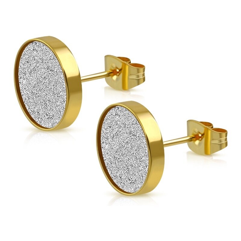 CITY STORM Náušnice okrúhle z chirurgickej ocele zlato-strieborné 66853639