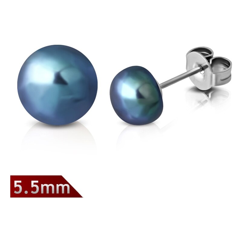 CITY STORM Náušnice perličky zeleno-fialové Erin I. - 5,5 mm 66853649