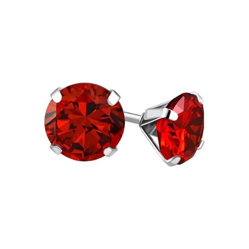 CITY STORM Dámske náušnice s červeným brúseným očkom 66853548