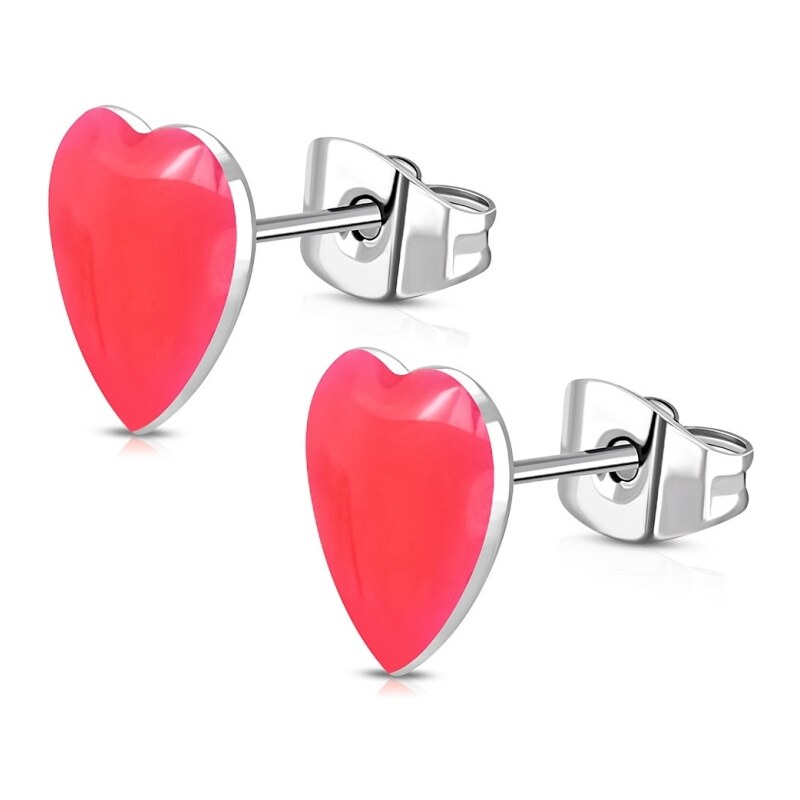 CITY STORM Náušnice srdiečka z chirurgickej ocele Summer Love - 66853677