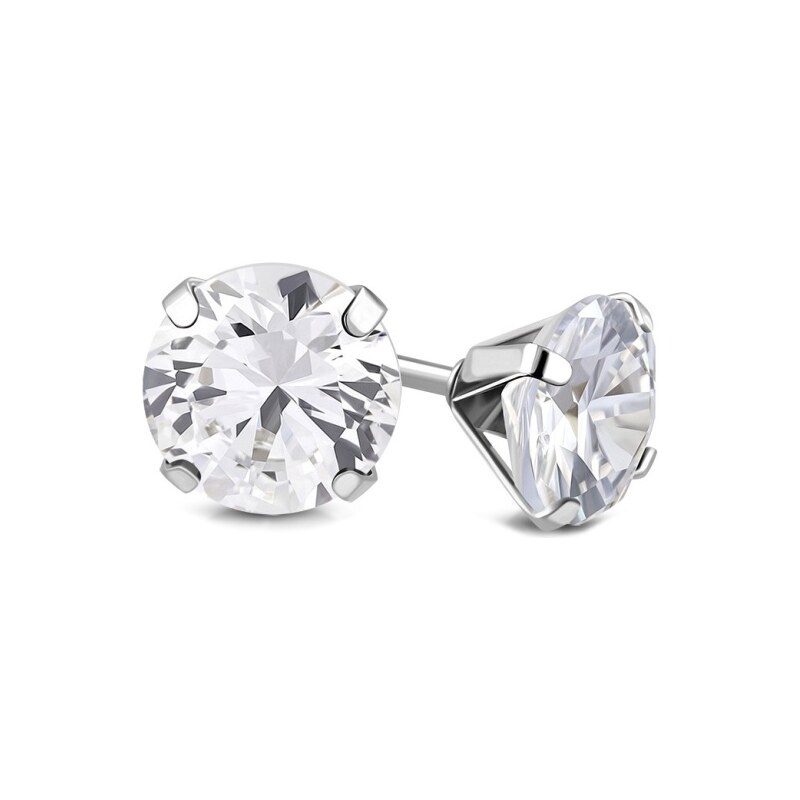 CITY STORM Náušnice s brúseným očkom v čírej farbe Amia 66853659