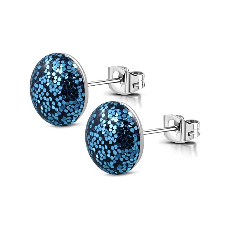 CITY STORM Náušnice z chirurgickej ocele Shimmer - modré 66853749