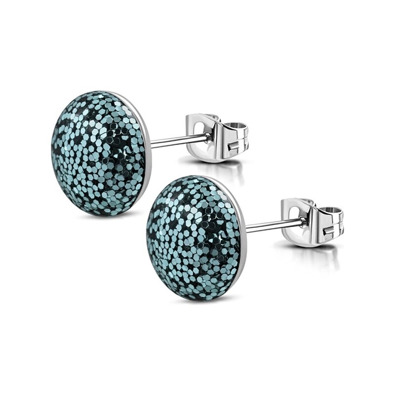 CITY STORM Náušnice z chirurgickej ocele Shimmer - bledomodré 66853746