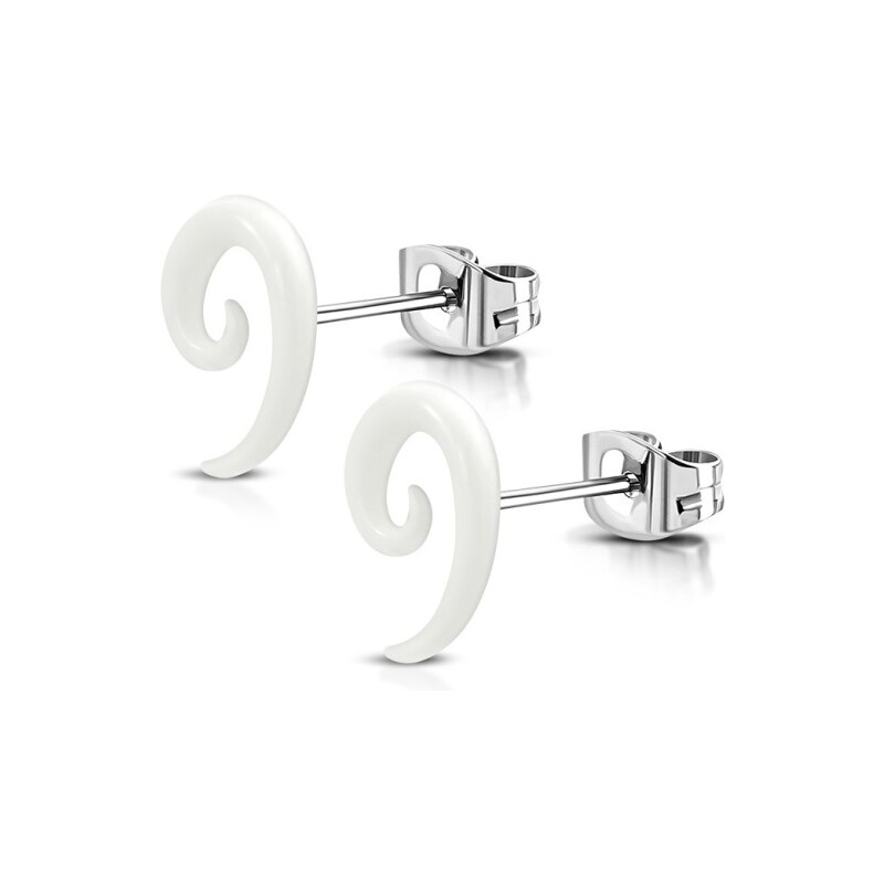 CITY STORM Náušnice z chirurgickej ocele a akrylu v tvare špirály - 66853704