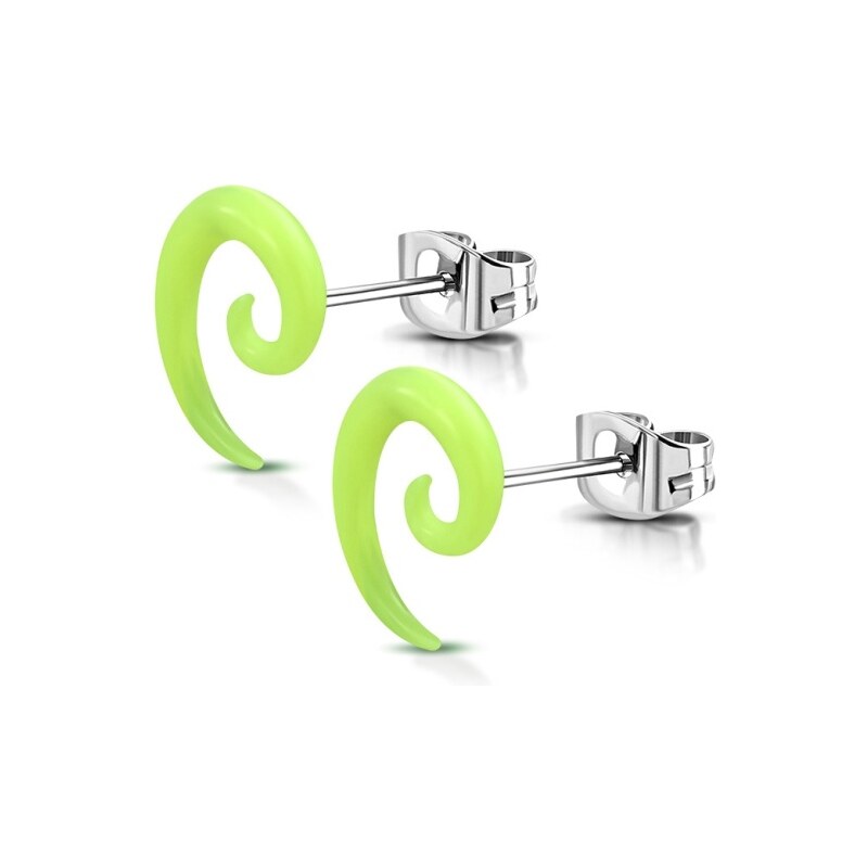 CITY STORM Náušnice z chirurgickej ocele a akrylu v tvare špirály - 66853706