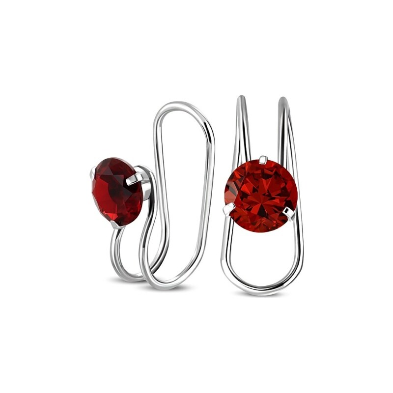 CITY STORM Náušnica - clip s červeným očkom Callie III. - 1ks 66853620