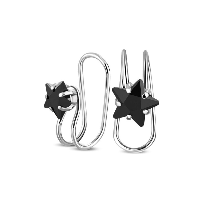 CITY STORM Náušnica - clip čierna hviezdička Callie IV. - 1ks 66853618