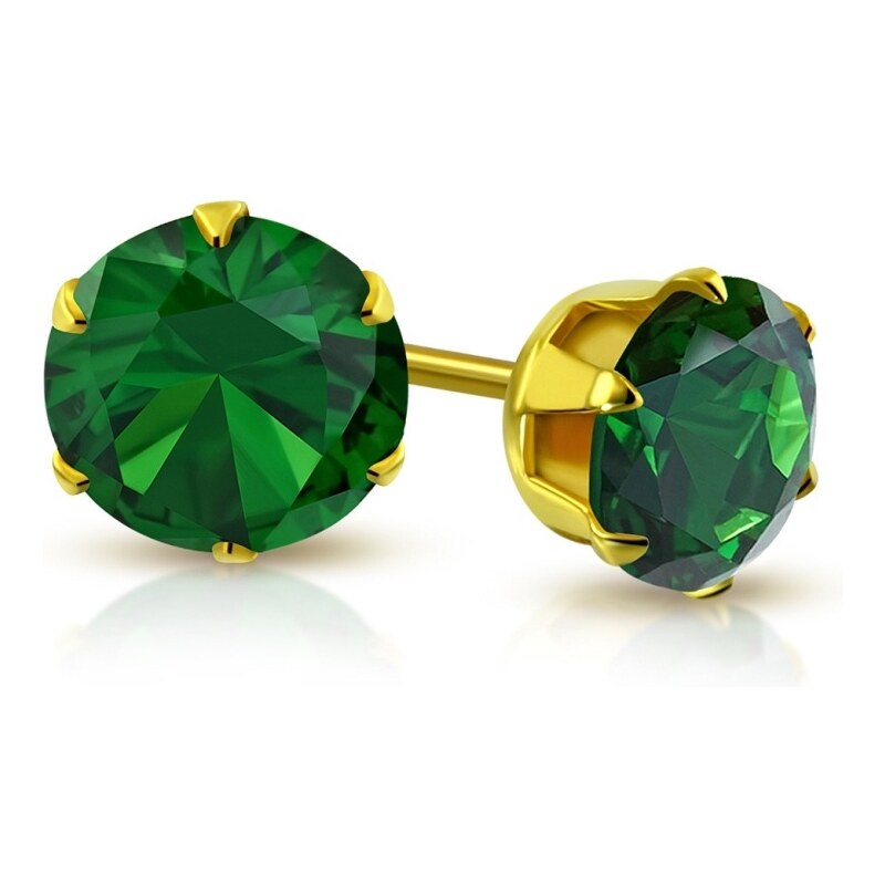 CITY STORM Dámske náušnice z ocele v zlatej farbe s brúseným 66853560