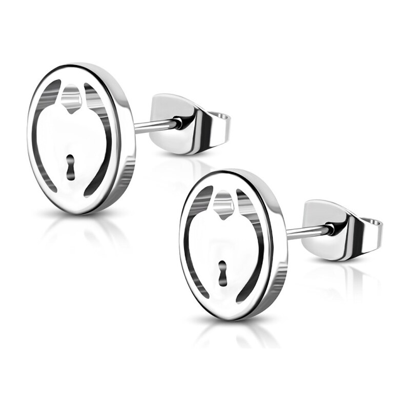 CITY STORM Dámske okrúhle náušnice z ocele Lock of Love 66853587