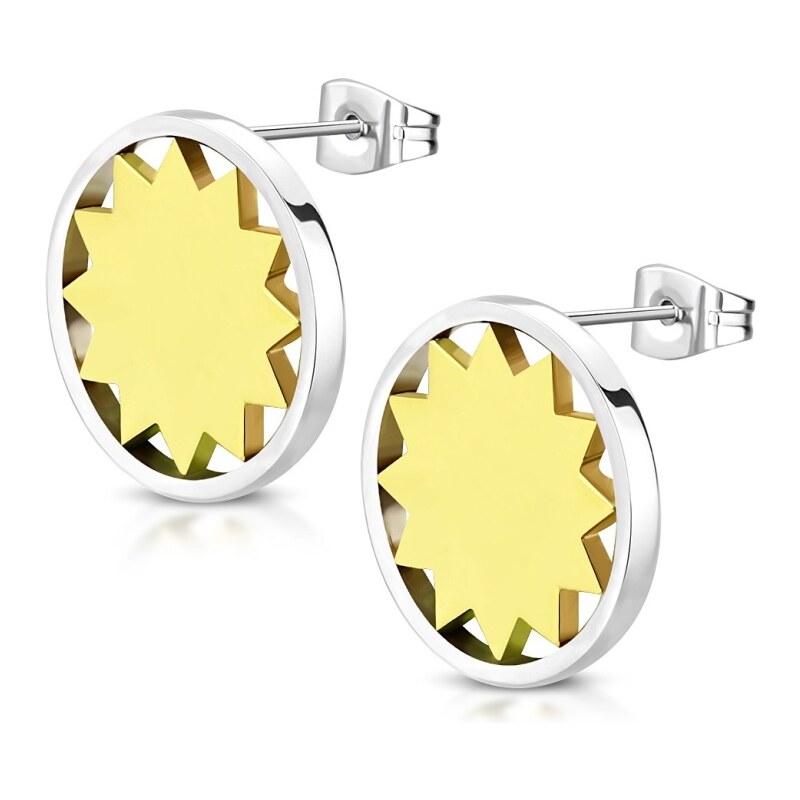 CITY STORM Dámske okrúhle náušnice z chirurgickej ocele s hviezdou 66853586