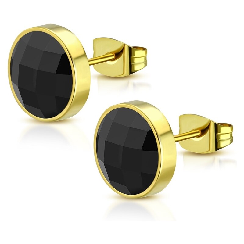 CITY STORM Náušnice oceľové Marple v zlatom prevedení 66853633