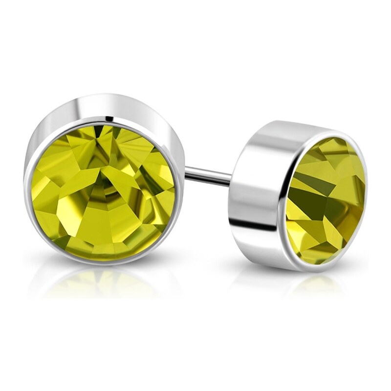 CITY STORM Náušnice z chirurgickej ocele okrúhle s brúseným očkom - 66853739