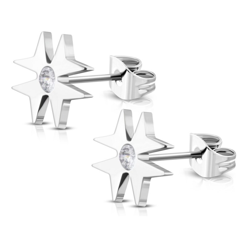 CITY STORM Náušnice z chirurgickej ocele maltézsky kríž s očkom 66853727