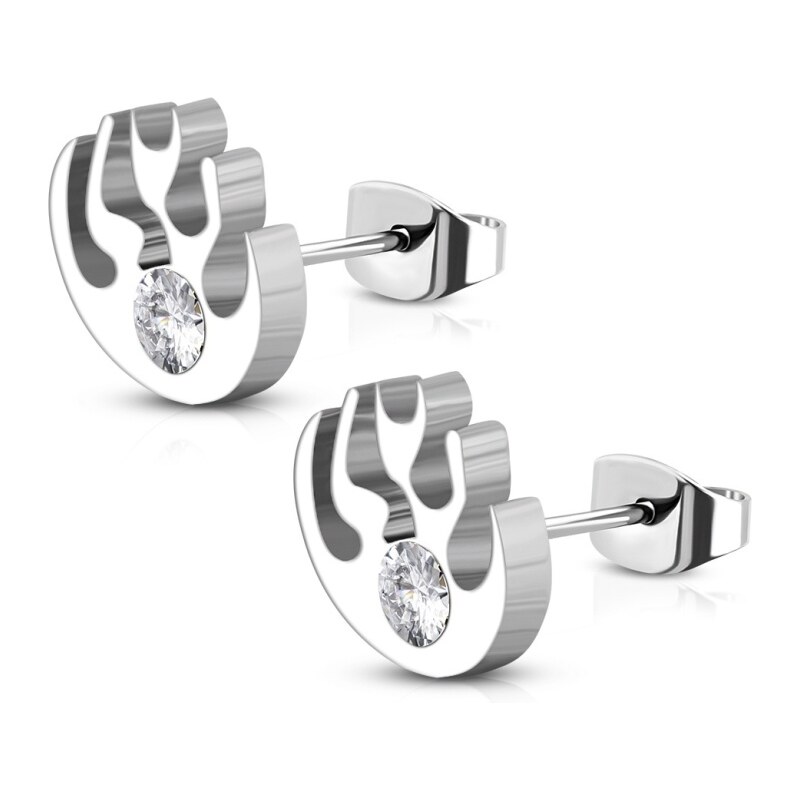 CITY STORM Náušnice v tvare plameňa z chirurgickej ocele Flame 66853687