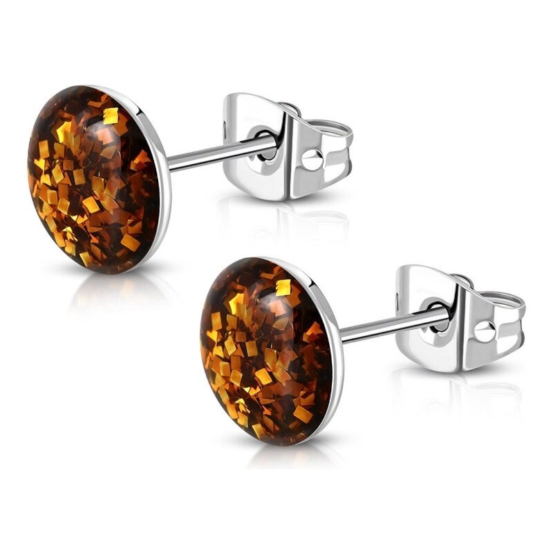 CITY STORM Náušnice z chirurgickej ocele Glitter - farba Topaz 66853712