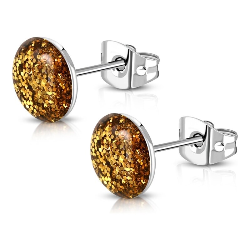 CITY STORM Náušnice z chirurgickej ocele Glitter - zlatá farba 66853722