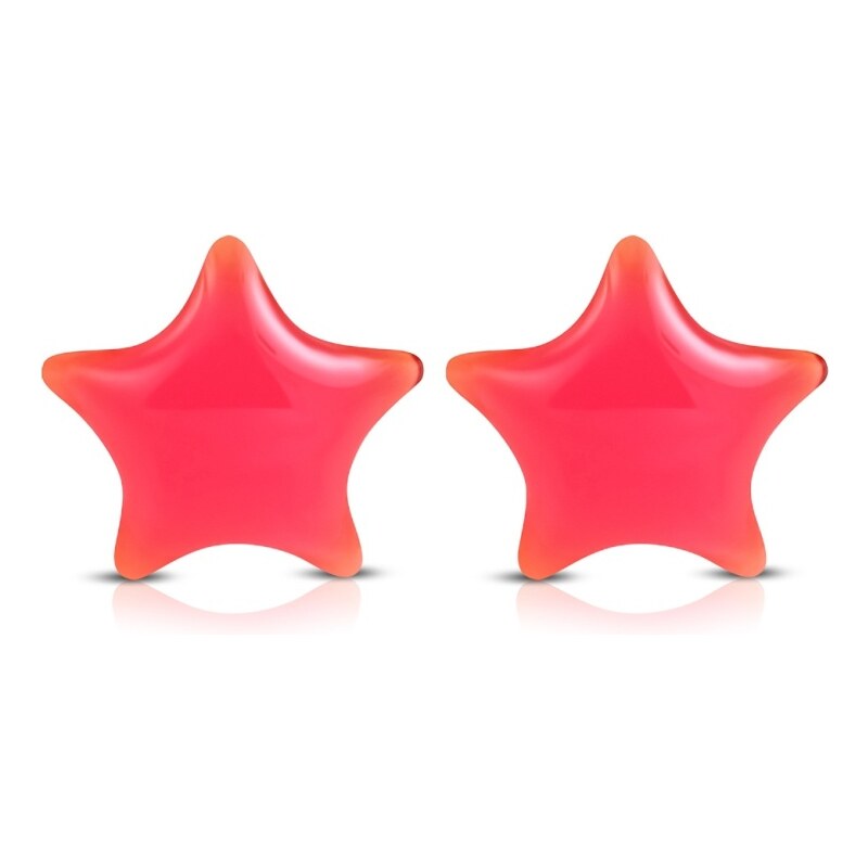 CITY STORM Dámske oceľové náušnice hviezdičky - ružové 66853570