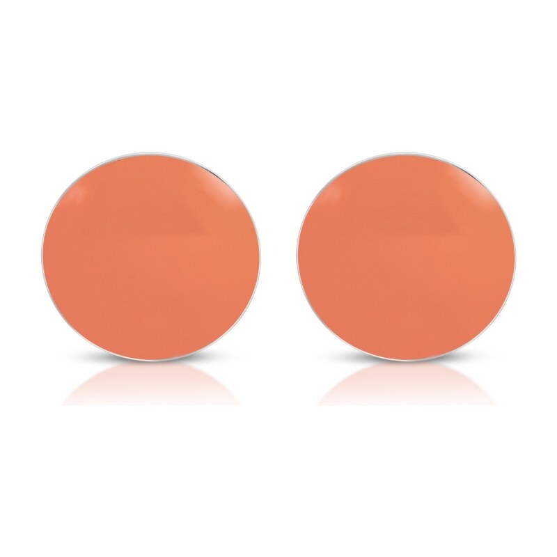 CITY STORM Náušnice okrúhle z ocele - oranžové 66853641