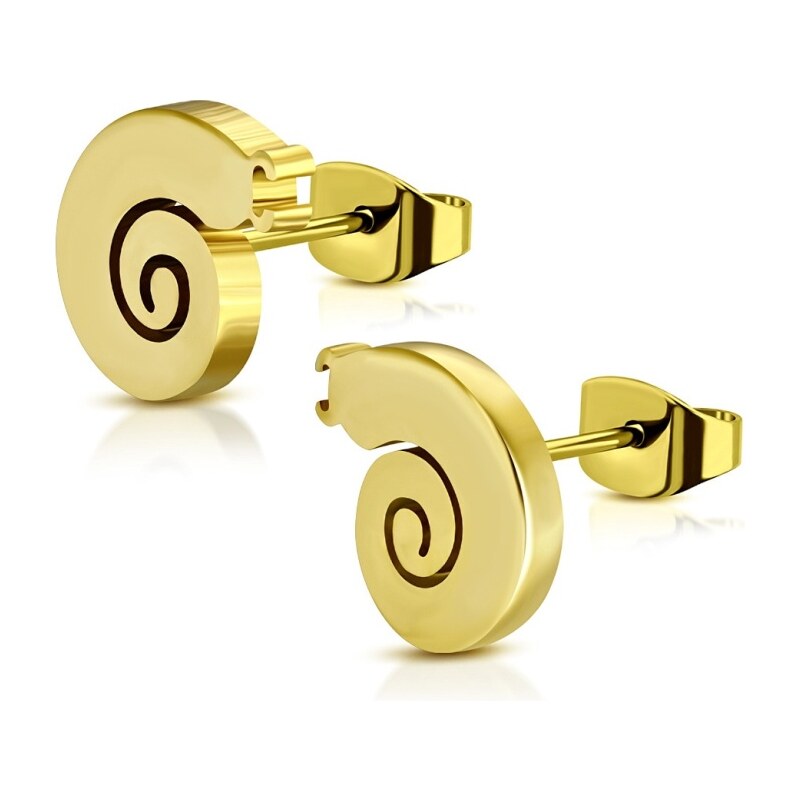 CITY STORM Náušnice v tvare slimáka v zlatej farbe 66853689